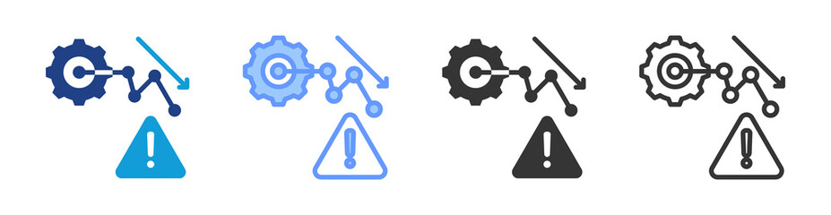 Poster - Risk icon set multiple style collection