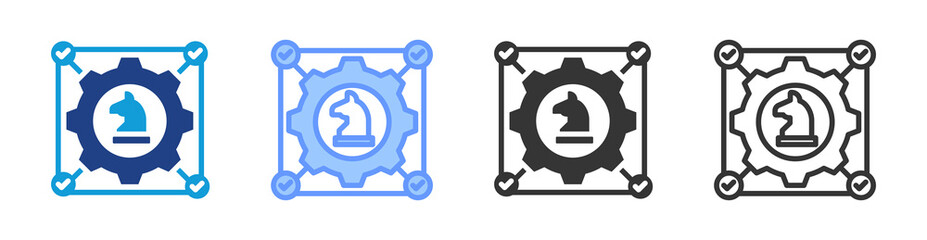 Poster - Strategic Alignment icon set multiple style collection