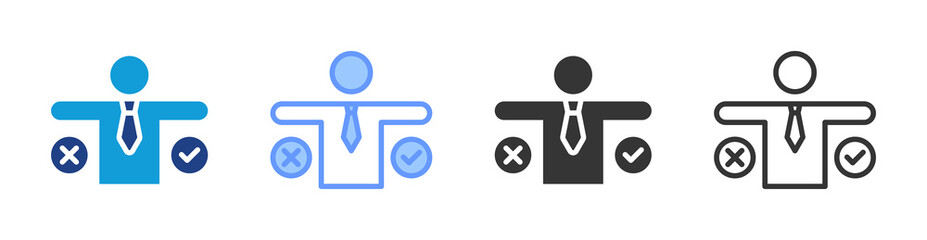 Poster - Decision Making icon set multiple style collection