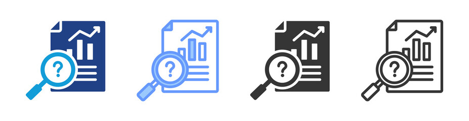 Poster - Data Analysis icon set multiple style collection