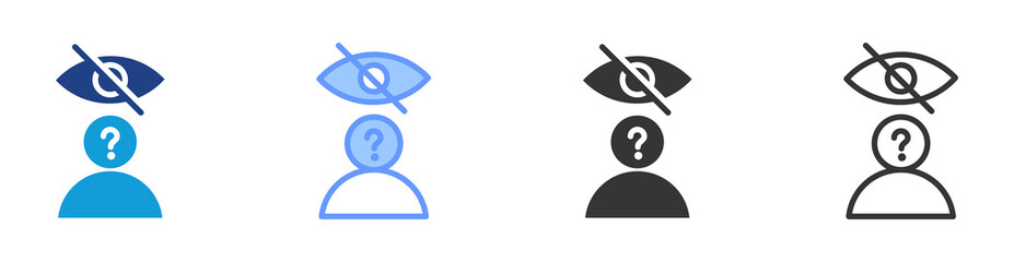 Poster - Confidentiality icon set multiple style collection