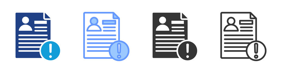 Aufkleber - Personal Information icon set multiple style collection