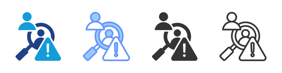 Aufkleber - Risk Analysis icon set multiple style collection