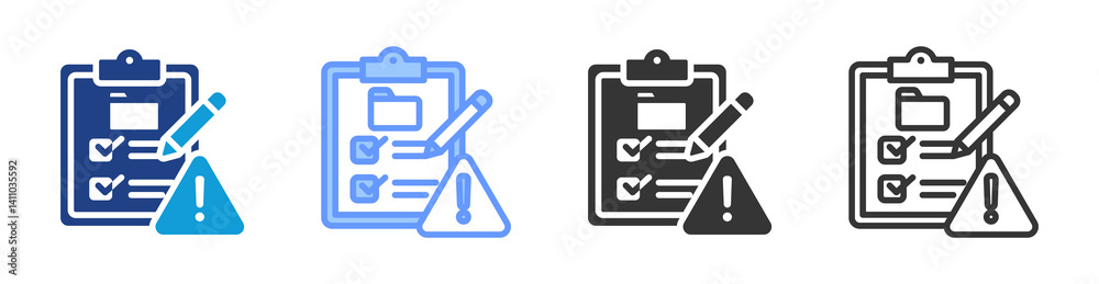 Inherent Risk Questionnaire Icon Risk Assessment icon set multiple style collection Stock Vector | Adobe ...