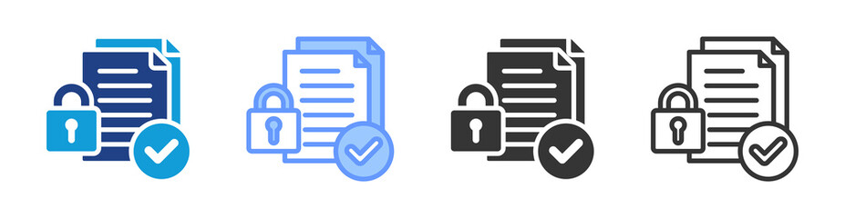 Fototapete - Compliance icon set multiple style collection