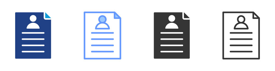 Aufkleber - Data Subject icon set multiple style collection