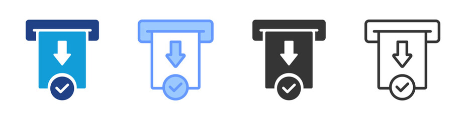 Poster - Consent Withdrawal icon set multiple style collection