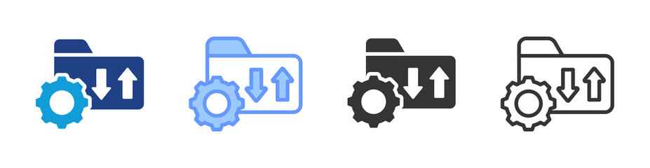 Poster - Data Transfer icon set multiple style collection