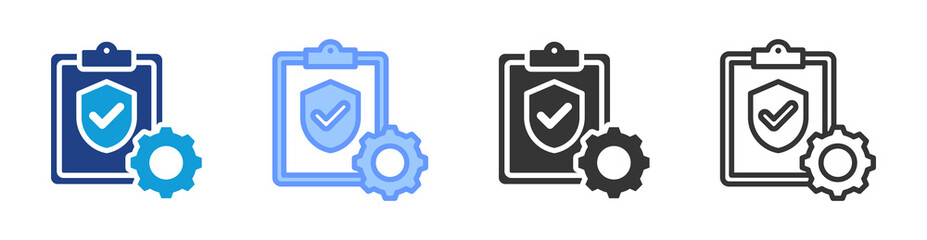 Poster - Consent Management icon set multiple style collection