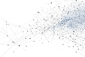 Wall Mural - Global network connection world map , Generative AI