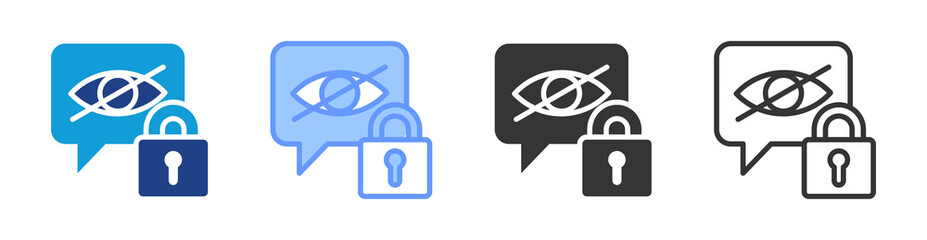 Poster - Information Security icon set multiple style collection