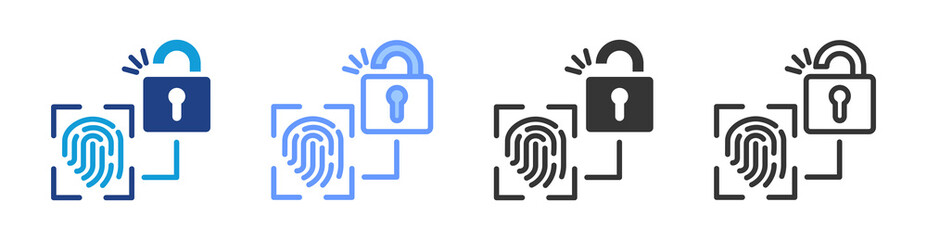Poster - Access Control icon set multiple style collection