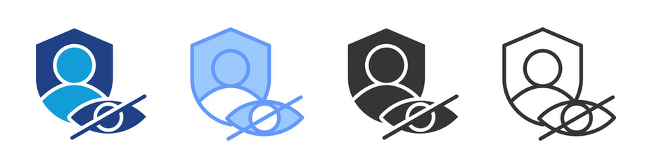 Aufkleber - Privacy icon set multiple style collection