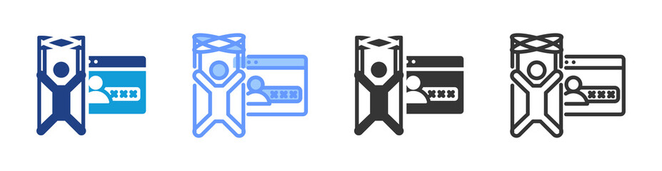 Poster - Slave Control icon set multiple style collection