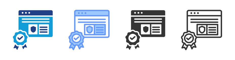 Poster - Digital Signature icon set multiple style collection