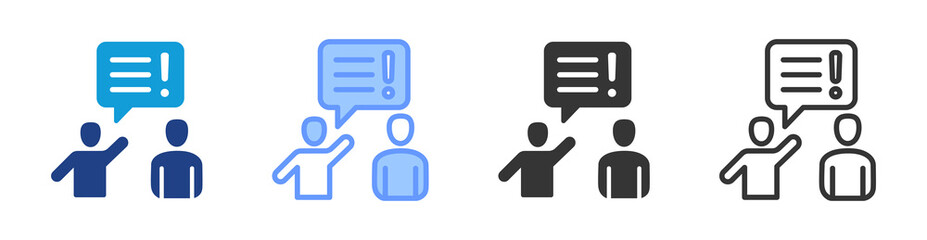 Poster - Information icon set multiple style collection