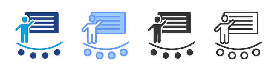 Poster - Lectures icon set multiple style collection