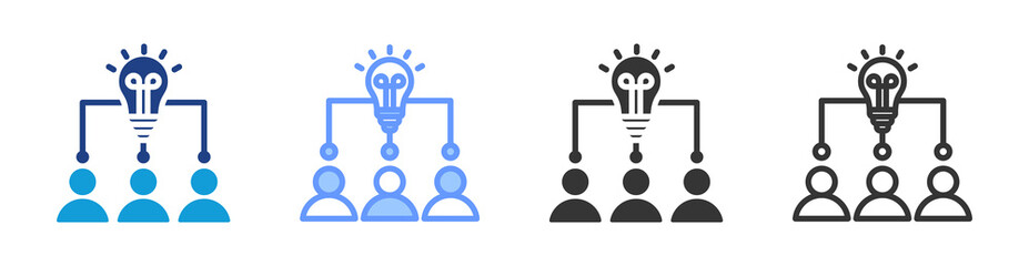 Poster - Knowledge Transfer icon set multiple style collection