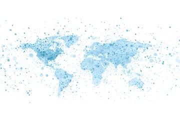 Wall Mural - Global network connection world map , Generative AI