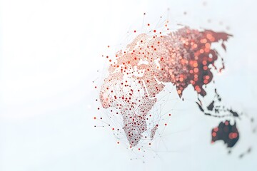 Wall Mural - Global network connection world map , Generative AI
