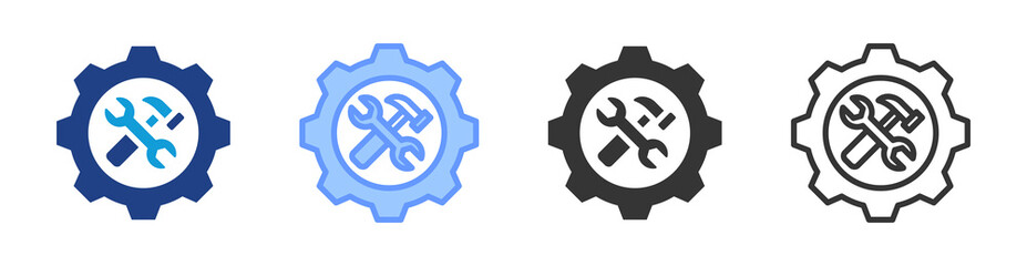 Aufkleber - Maintenance Management icon set multiple style collection