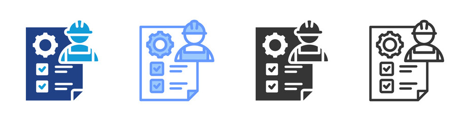 Aufkleber - Predictive Maintenance Planning icon set multiple style collection