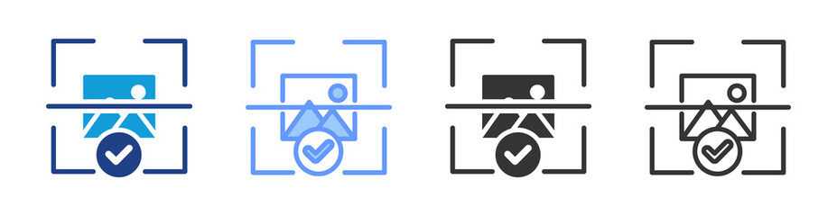Aufkleber - Image Recognition icon set multiple style collection