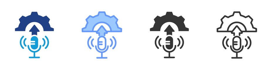 Poster - Speech Recognition icon set multiple style collection