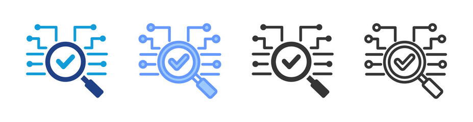 Aufkleber - Ai Research icon set multiple style collection