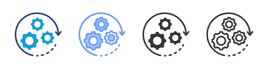 Poster - Processing icon set multiple style collection