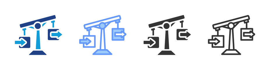 Poster - Trade Surplus icon set multiple style collection