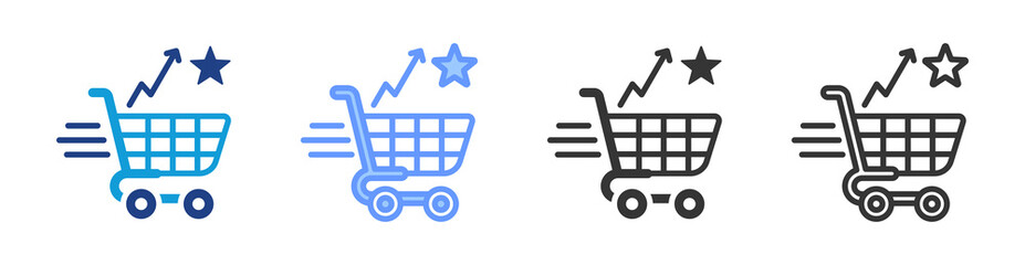 Poster - Consumer Confidence icon set multiple style collection
