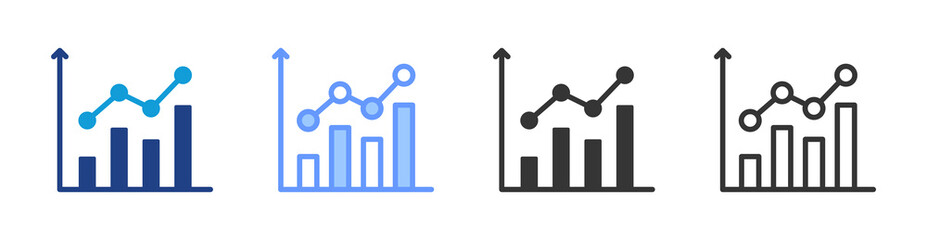 Poster - Bear Market icon set multiple style collection