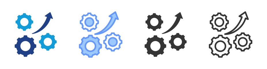 Poster - Workflow Efficiency icon set multiple style collection