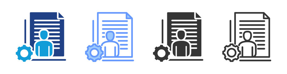 Poster - Workload Distribution icon set multiple style collection