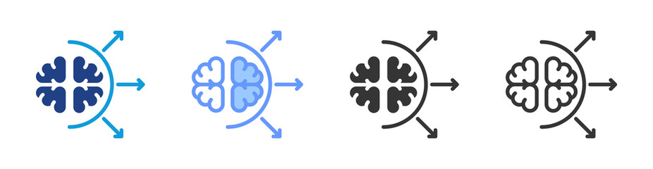 Poster - Adaptive Learning icon set multiple style collection