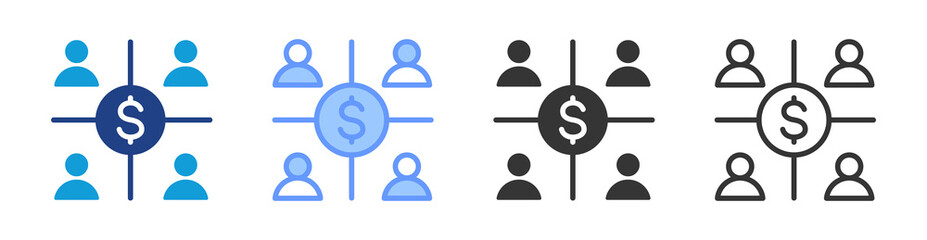 Poster - Customer icon set multiple style collection