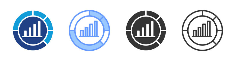 Poster - Market Size icon set multiple style collection