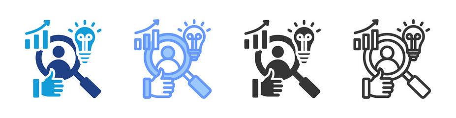 Aufkleber - Business Intelligence icon set multiple style collection