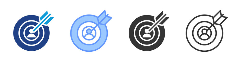 Poster - Market Niche icon set multiple style collection