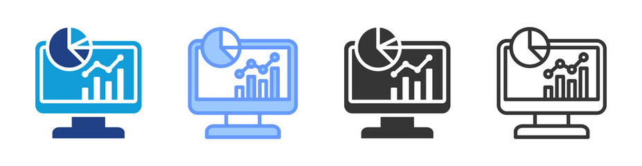 Poster - Metrics icon set multiple style collection