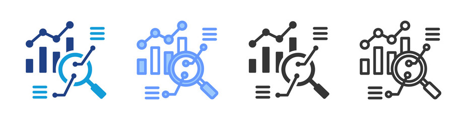 Poster - Quantitative Analysis icon set multiple style collection