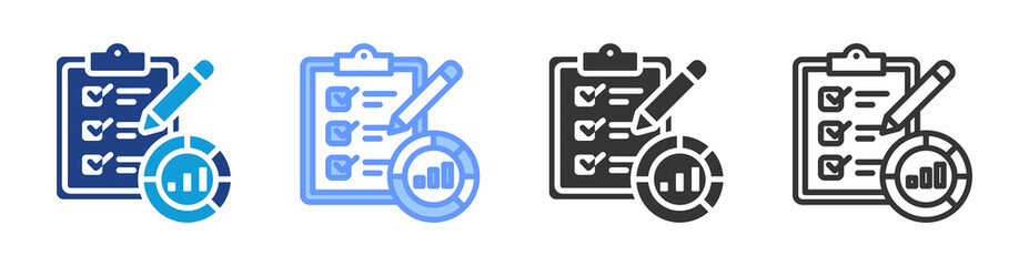 Aufkleber - Opportunity Assessment icon set multiple style collection