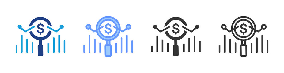 Poster - Market Dynamic icon set multiple style collection