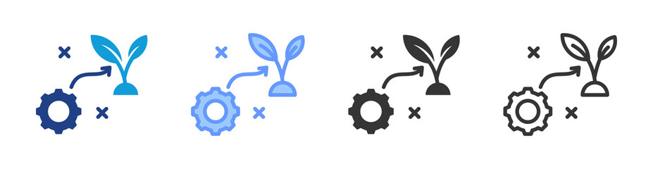 Poster - Conservation Strategy icon set multiple style collection