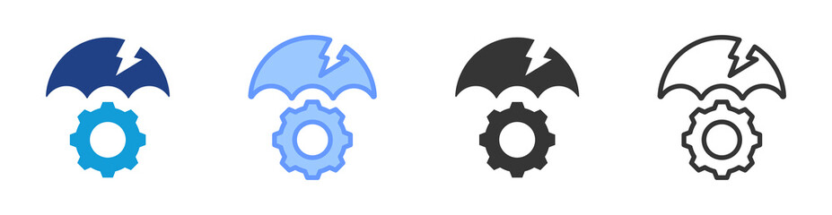 Poster - Risk icon set multiple style collection