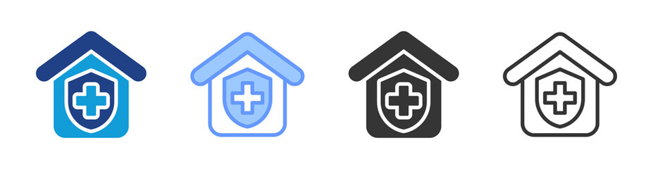 Aufkleber - Shelter icon set multiple style collection