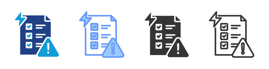 Poster - Hazard Assesment icon set multiple style collection