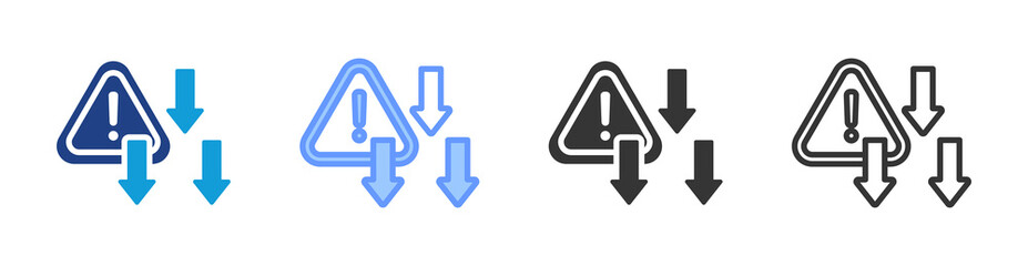Poster - Risk Reduction icon set multiple style collection