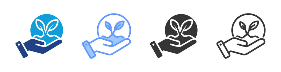 Poster - Environment Care icon set multiple style collection